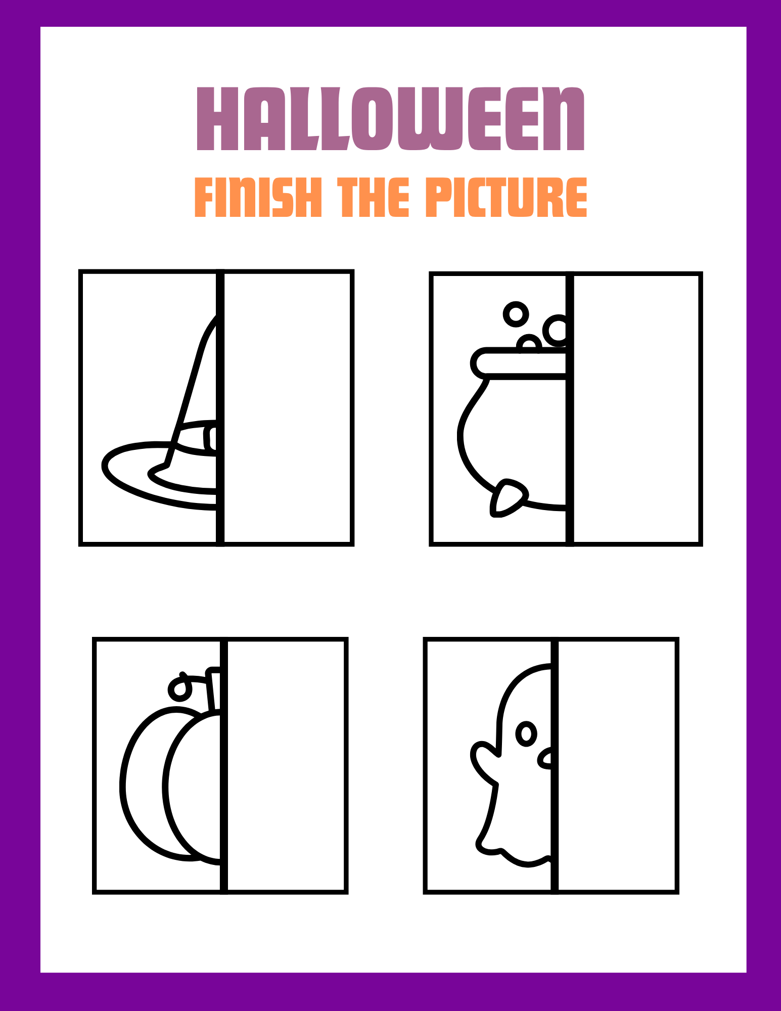 Original Finish the picture activity page