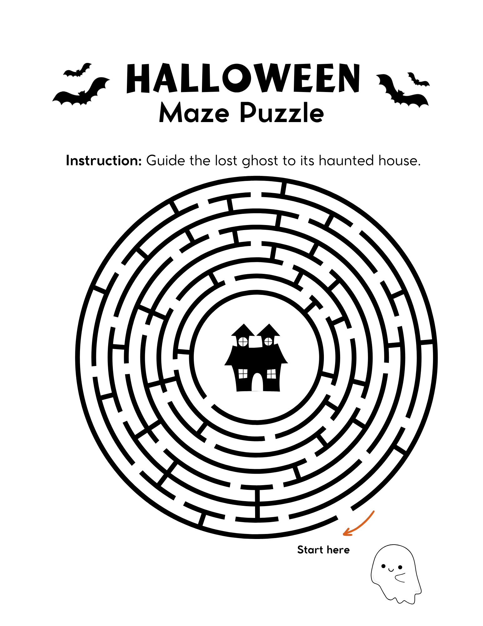 Original Halloween maze page